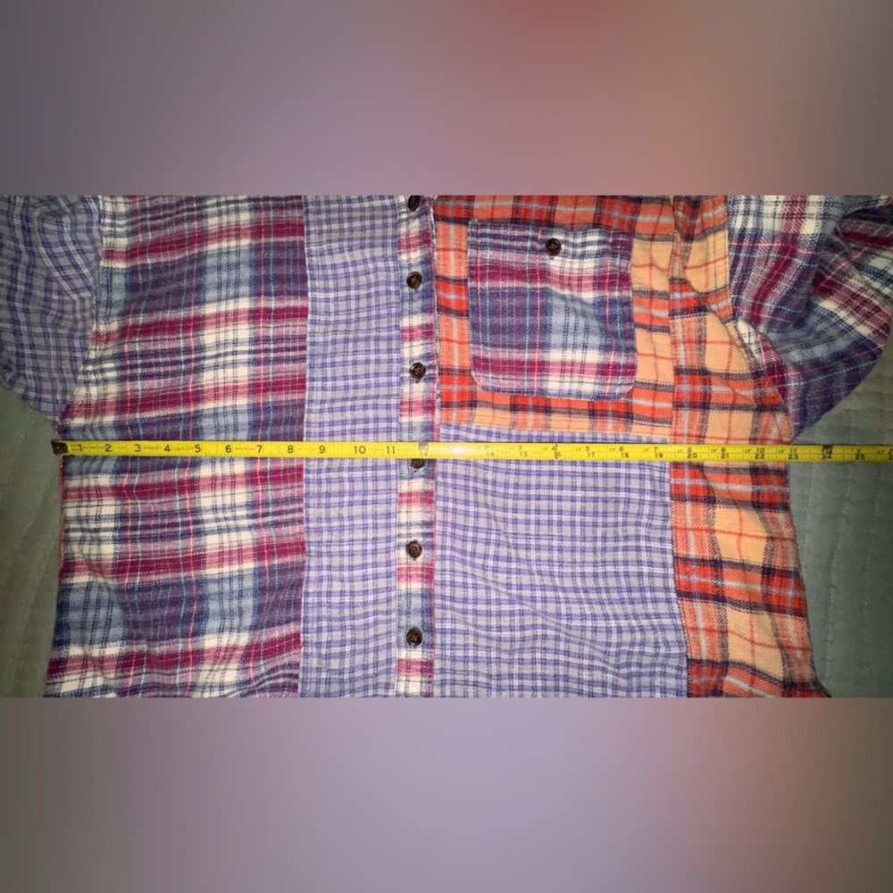 Bdg Ted Patchwork Button Up As Asymmetrical Flann… - image 6